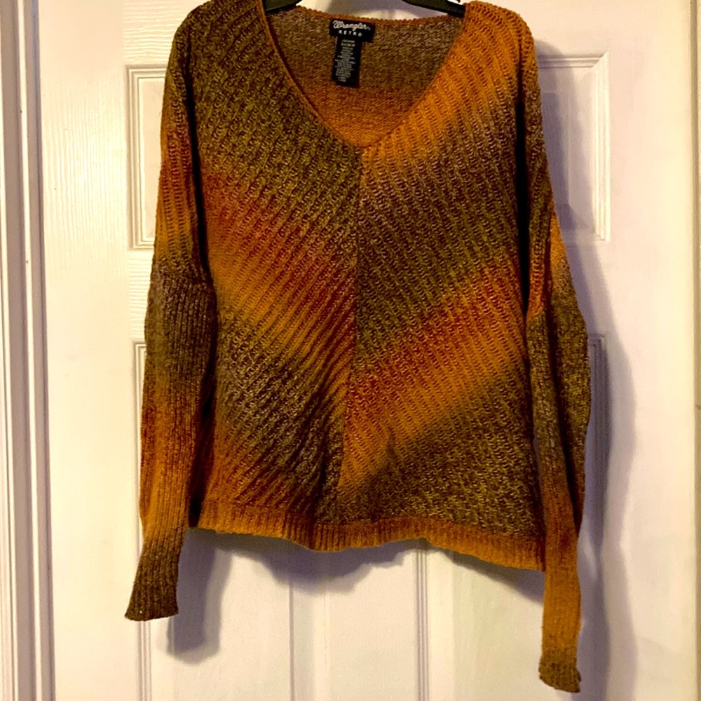 Wrangler Retro Women's V-Neck Multicolor Sweater size S